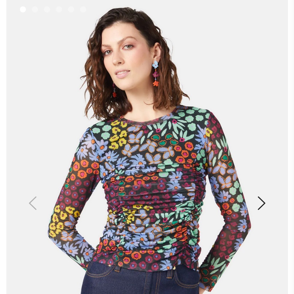 NWT Gorman Flower Shower Mesh Top AU 16/US 12